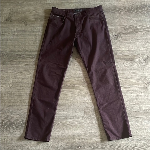 Men's BRAX Feel Good Cooper Fancy Straight Leg Jean Purple Maroon